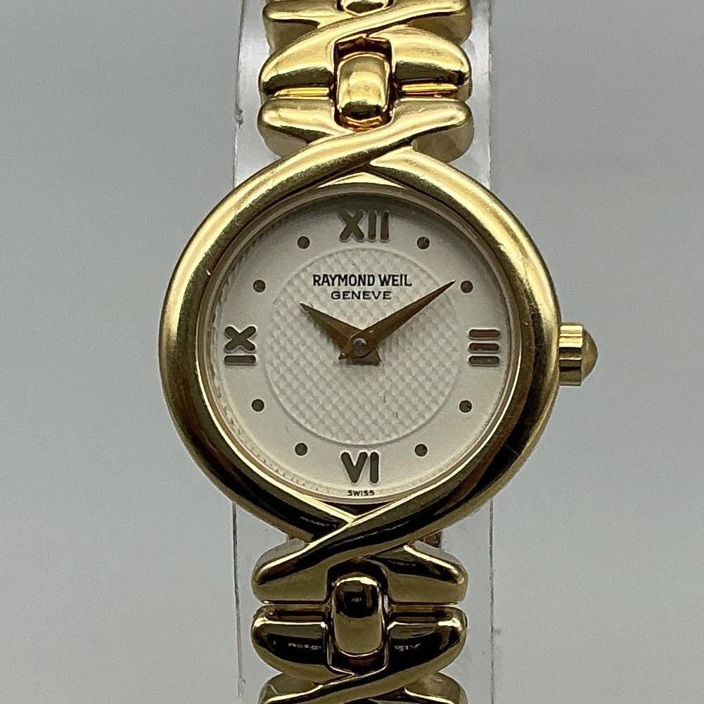 Raymond Weil Womens Watch 22mm Gold Plated 9827 in Box Not Running