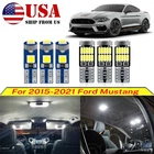 8 White LED Interior Light Bulb Package Kit For 2015-2019 2020 2021 Ford Mustang