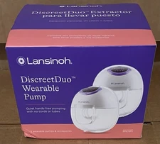 Lansinoh Discreet Duo Wearable Breast Pump, New Open Box, Breastfeeding Nursing