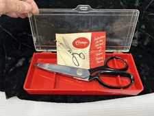 Vtg Clauss Pinking Shears 7" Plastic Case & Pamphlet Patent NO 2589050 #24 EUC