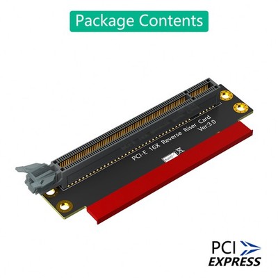 PCI-e 16X 3.0 90 Degree Reverse Male to Female Riser Card For 1U/2U Server