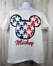 Vintage 90s Disney Mickey Mouse Unlimited America Themed T-Shirt XL 23  x29  