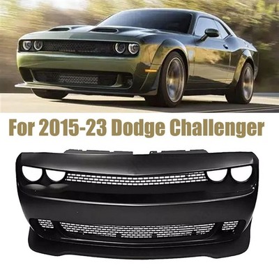 9Pcs For 2015-2023 Dodge Challenger Front Bumper Kit W/Grille Lip Hellcat Style