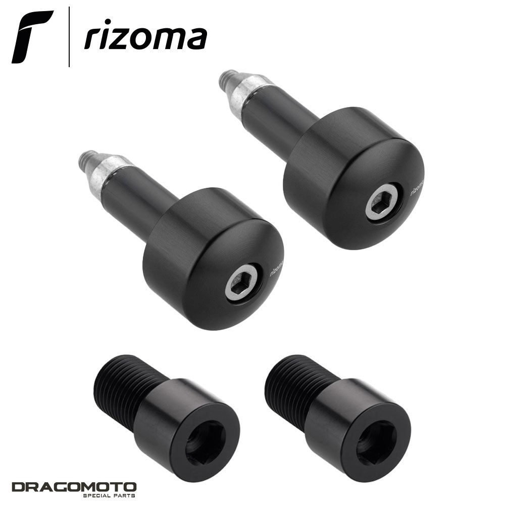 Embout de guidon Yamaha T-Max 560 noir Rizoma MA534B contrepoids pour guidon d'origine