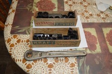 Antique - Frank Mossberg Ratchetsocket Set No 356 - Made In Usa Antique - Frank Mossberg Ratchetsocket Set No 356 - Made In Usa