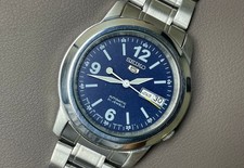 Seiko 5 7S26-02W0 Military Flieger Blue Dial 38mm Men's Watch