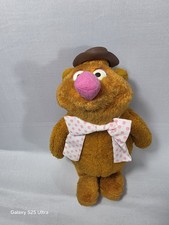 Fisher-Price Fozzie Bear Muppet Doll Plush Toy 851 Brown Pink Bow Medium 1976