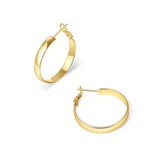 5 MM Wide Thick Chunky Gold Hoop Earrings for Women Trendy, 5mm-30mm,