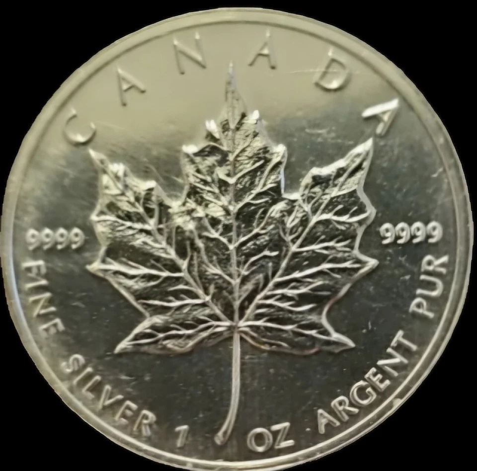 Hoja de arce de plata Canadá 2001 $5 1 OZ .9999 plata fina sellada RCM BU Foto 2 de 4