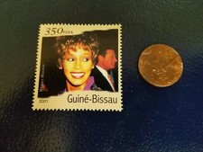 Whitney Houston Singer Performer Entertainer Guine-Bissau 2001 Perforated Stamp