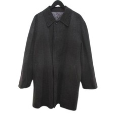 Trojan Prestige Cashmere Wool Balmacaan Coat Men M Dark Brown Vintage Excellent