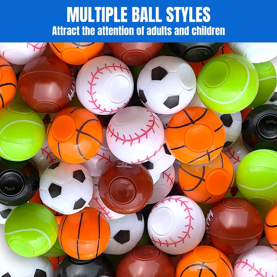 32 Pack Sports Balls Fidget Spinners for Kids, Party Favors Classroom Prizes - Image 4 of 4