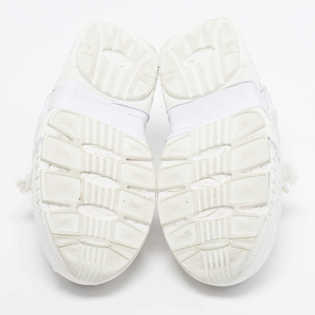 Maison Martin Margiela Fusion Size 41 White Leather and Mesh Low