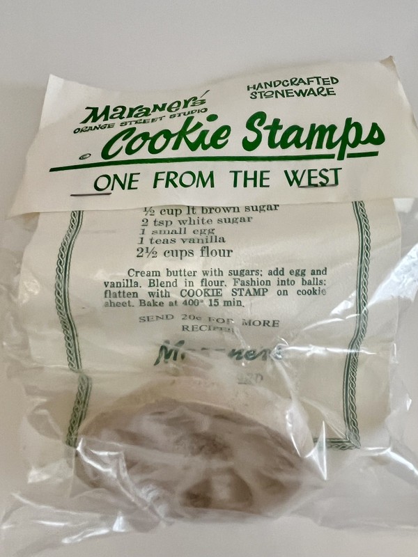 Cookie Stamps Maraner’s Orange Studio Nibbler Handcrafted Stoneware Vintage 1966