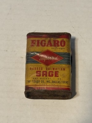 vintage Figaro Rubbed Dalmatian Sage spice tin from The Figaro Co.