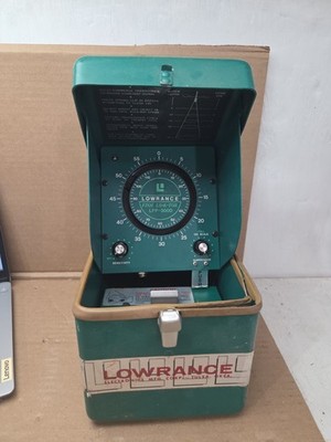 Vintage Lowrance Fish Lo-K-Tor Depth Finder Little Green Box LFP-300D UNTESTED
