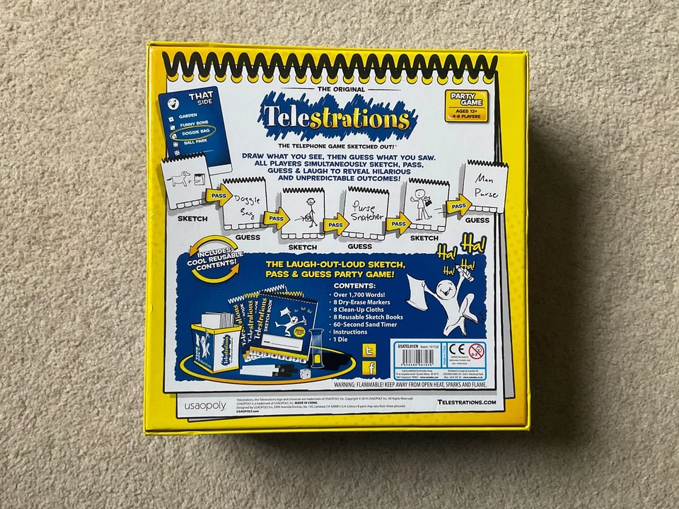 Telestrations Drawing Board Game - 100% Complete - Hilarious Party Game - Image 2 of 4