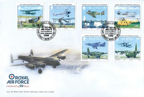 2008 Isle of Man 90th Anniversary of the Royal Air Force First Day Cover
