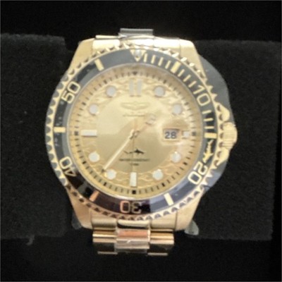 Invicta Pro Diver Men s Quartz 40mm Gold SS Bracelet Black Bezel Date Box
