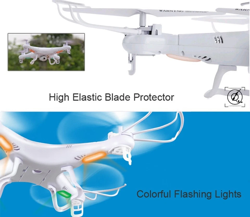 Syma X5C-1 RC QuadCopter Drone 6 Ejes Giroscopio Mini Avión con Cámara HD Blanco Foto 2 de 4
