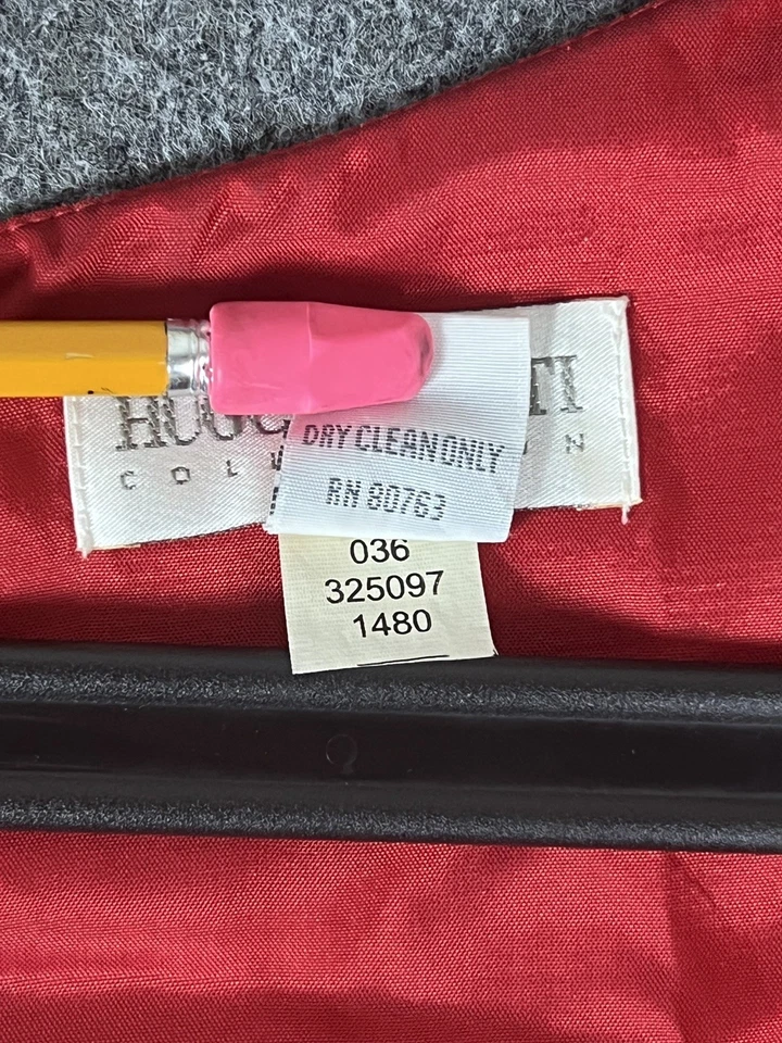 Falda de seda Hugo Buscati para mujer talla 2 roja cremallera trasera informal cómoda Foto 4 de 4