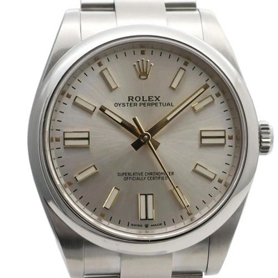 2020s New Rolex 124300 Oyster Perpetual 41 Silver Dial Steel Automatic Watch