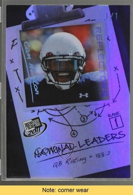 2011 Press Pass Platinum Reflectors 1/1 Cam Newton #60 Rookie RC READ d4y