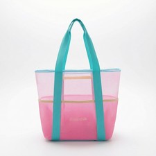 Mesh Beach Bag with Pockets Spacious Mesh Tote Bag Long-Lasting for Gym