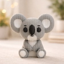 3D Printed Koala Figurine, Small Animal Ornament, Shelf Decor Gift