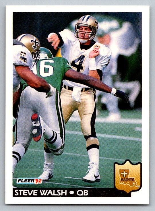 1992 Fleer Steve Walsh #285 New Orleans Saints