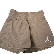 Nike Kids Girls Jordan High Flying Pull On Shorts Khaki Tan Size Medium