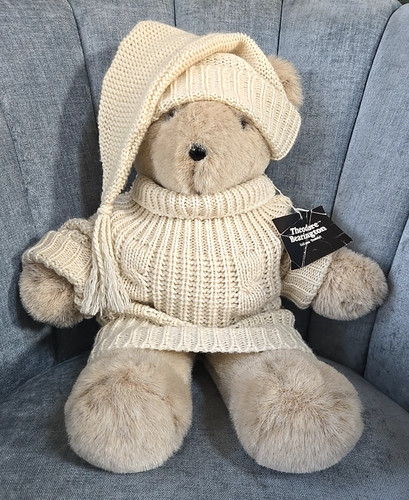 Vintage North American Bear Co Theodore Bearington Plush Bear Knit Sweater Hat