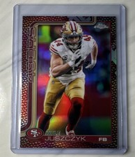2025 Topps Chrome Football Kyle Juszczyk #270 Leather Football Border