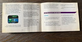 Double Dragon 2 II: The Revenge - NES Nintendo, Instruction Manual, Booklet Only