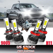 For Ram 3500 2011-2022 LED Headlight Bulbs High Low Beam Light Kit Super Bright