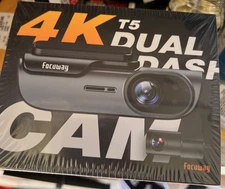 FocuWay Dash Camera Front & Rear 4K Dash Cam Built-In WiFi & GPS Parking Monitor