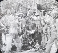 "Pocahontas Pleading For Life Of John Smith", c1910s Magic Lantern Glass Slide