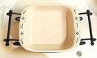 Longaberger Baking Dish Pan & Wrought Iron Handled Black Stand Caddy Set — photo 2