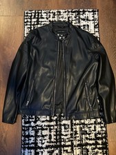 ZARA MAN Black Bomber Jacket XL Full Zip Butt...