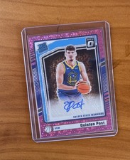 2024-25 Donruss Optic Quinten Post Rated Rookie Auto Pink Prizm #343 /25 Golden