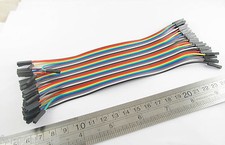2.54mm 1P-1P Female To Female Pin Header 20cm Dupont Wire Colorful Cable 40pcs