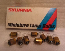 Box Of 9 Sylvania No 219 S219 Miniature Globe Light Bulb Lamps NOS