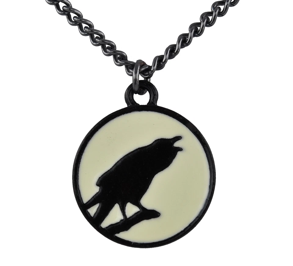Colgante Gaw at the Moon (Retirado) - Tótem/Talismán Cuervo Gótico Alquimia Foto 2 de 2
