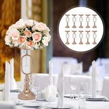 10 Gold Wedding Centerpieces Flower Vase Candle Holder Table Retro Home Decor