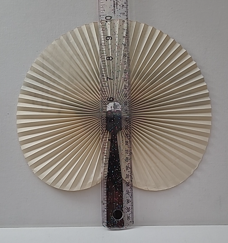 Ventilador Plegable de Mano Cielo Azul Chino Árboles Asiáticos De Colección 10" Abierto 5.5" Plegado - Imagen 11 de 14
