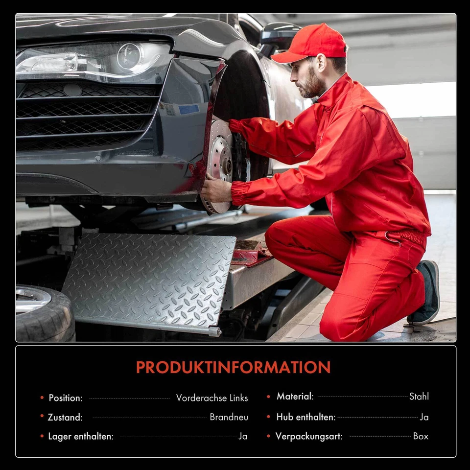 Carcasa de cojinete de rueda delantera izquierda completa para Mercedes-Benz Clase A - Imagen 3 de 4