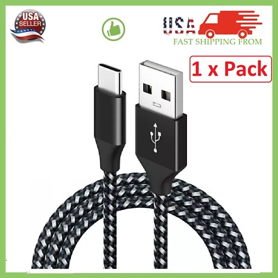 1/3 Pack 1/3/6/10Ft USB to Type-C Cable Fast Charger Charging Data Sync Cord LOT