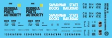 N Scale - Savannah State Docks RR 50ft Box Car Decals