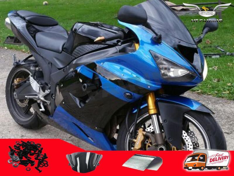 MS Fairing Fit for Kawasaki Ninja ZX-6R 2005-2006 Black Blue MS Fairing Fit for Kawasaki Ninja ZX-6R 2005-2006 Black Blue