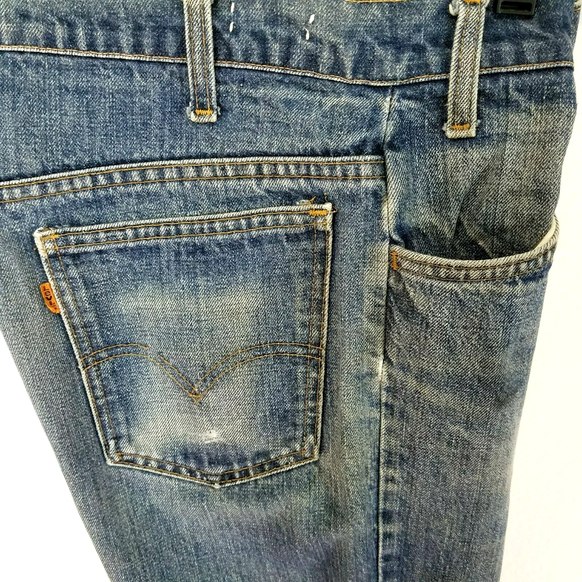 Vtg 70s LEVIS 646-0217 Orange Tab Flare Leg Boot Cut USA Made W 32